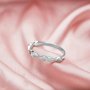 Keepsake Breast Milk Resin 2x4MM Pear Bezel Ring Settings,Infinity Solid 925 Sterling Silver Ring,Half Band Eternity Ring,Stackable Ring 1294850