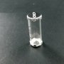 5pcs 40x15mm round glass tube bottle in silver bezel tray DIY wish vial pendant charm DIY supplies 1820168