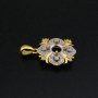 5MM Round Prong Pendant Settings Gold Plated Solid 925 Sterling Silver Vintage Style Charm Bezel for Gemstone 1411283