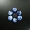 3pcs 14mm blue kyanite round cabochon special jewelry findings supplies for ring,earrings 4110121