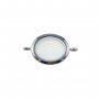 1Pcs 26x39x8MM Silver Oval Glass Locket with Two Loops Pendant Charm DIY Supplies 1122011