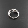 1Pcs 8X10MM Oval Bezel 925 Sterling Silver Ring Setting Bezel Basic Ring Size Diameter 17MM DIY Adjustable Ring Setting 1222009