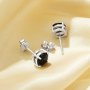 Minimalist Round Studs Earrings With 6MM Black Onyx,Solid 925 Sterling Silver Studs Earrings,Simple Earrings 6210286