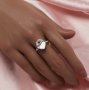 Keepsake Breast Milk Resin Heart Bezel Ring Settings,Mother Baby Love Split Shank Solid 14K 18K Gold Ring,DIY Ring Supplies 1294783