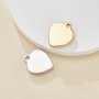 Keepsake Breastmilk Stainless Steel Heart Bezel Pendant Settings, Gold Plated 304L Charm,0.5MM Deep DIY Supplies 1431273