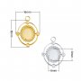 Keepsake Breastmilk Stainless Steel Oval Bezel Pendant Settings, Gold Plated 304L Charm,0.5MM Deep DIY Supplies 1411358