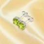 6MM Round Studs Earring With Natural Green Peridot Gemstone,Solid 925 Sterling Silver Studs Earring,August Birthstone Studs Earrings 6310078