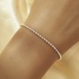 2MM Thick Minimalist Round Bead Chain Bracelet,Solid 925 Sterling Silver Bracelet,Simple Bead Chain Bracelet 6.4''+1.6'' 6410047