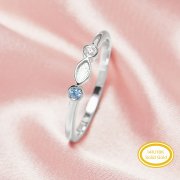 Keepsake Breast Milk Resin Marquise Bezel Birthstone Ring Settings,2x4MM Marquise Solid 14K Gold Ring,DIY Ring Supplies For Gemstone 1294757