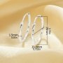 1Pair Facetd Circle Hoop Earrings,Solid 925 Sterling Silver Gold Plated Earring,Minimalist Modern Hoop Earrings,DIY Earrings Supplies 6390093