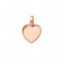 Minimalist Keepsake Breast Milk Resin Heart Bezel Pendant Blank Settings,Solid Back Solid 925 Sterling Silver Rose Gold Plated Charm,Simple Heart Pendant 1431314