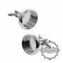 10Pcs 16MM Round Bezel 5MM Depth Silver Floating Cufflinks Tray 1500150-3