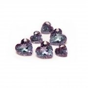 1Pcs Simulated Alexandrite Heart Faceted Stone,Color Change Stone,June Birthstone,Unique Gemstone,Loose Stone,DIY Jewelry Supplies 413002