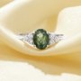 Elegant Oval Ring With 6x8MM Green Moss Agate,Solid 925 Sterling Silver Ring,Adjustable Ring,Vintage Styles Gemstone Ring 6220255