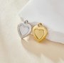 Keepsake Breastmilk Stainless Steel Heart Bezel Pendant Settings, Gold Plated 304L Charm,0.5MM Deep DIY Supplies 1431273