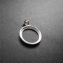 12-40MM Round 925 Sterling Silver Bezel Setting Tray DIY Pendant Charm Supplies 1411205