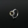 1Pcs 8x10MM Solid 925 Sterling Silver Oval Gold Plated Prong Bezel DIY Adjustable Ring Settings for Gemstone Moissanite 1222022