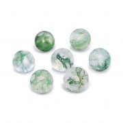 1Pcs 6MM Natural Round Moss Agate Faceted Cut Loose Gemstone Nature Semi Precious Stone DIY Jewelry Supplies 4110172