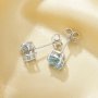 1Pair 6MM Round Studs Earring With Sky Blue Topaz Gemstone,Solid 925 Sterling Silver Earrings,November Birthstone Earring 6310073