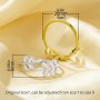 1PCS Tree Branch White Resin Ring,Leaf Solid 925 Sterling Silver Gold Plated Ring,Adjustable Ring,Stackable Ring 6290535