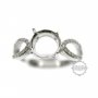 1Pcs 4-12MM Round Angel Wing Cz Stone Prong Setting 925 Sterling Silver Bezel Tray Adjustable Ring Settings 1214013