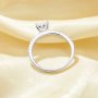 Dainty Heart Simulated Diamond Ring With 6MM Heart White Cubic Zirconia,Solid 925 Sterling Silver Ring,Dainty Pave CZ Stone Heart Ring 6270045