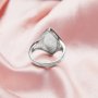 Keepsake Breast Milk Resin Marquise Bezel Ring Settings,Split Shank Solid 925 Sterling Silver Ring,CZ Birthstone Ring,DIY Ring Supplies 1294833