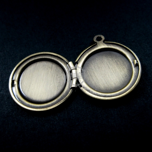 5pcs 14mm setting size vintage brass bronze round base tray bezel locket pendant supplies 1111039 - Click Image to Close