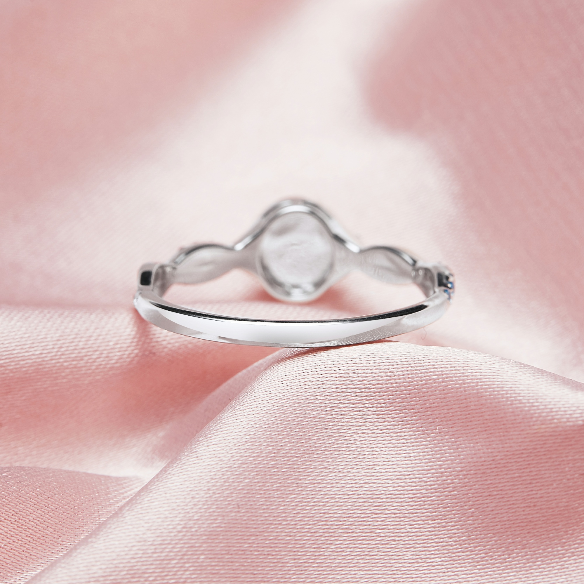 Keepsake Breast Milk Resin Round Ring Settings,Solid Back 925 Sterling Silver Birthstone Ring,Art Deco Infinity Bezel Ring,DIY Ring Supplies 1212098 - Click Image to Close