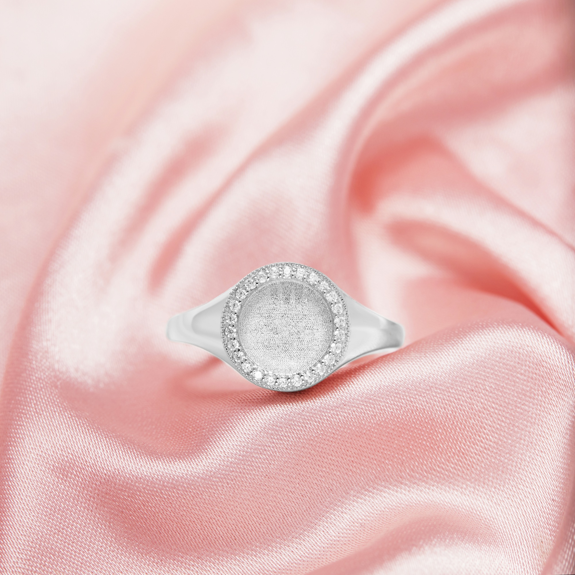 Keepsake Breast Milk Resin Halo Round Bezel Ring Settings,Solid 925 Sterling Silver Ring,Art Deco Ring,DIY Ring Supplies 1212115 - Click Image to Close