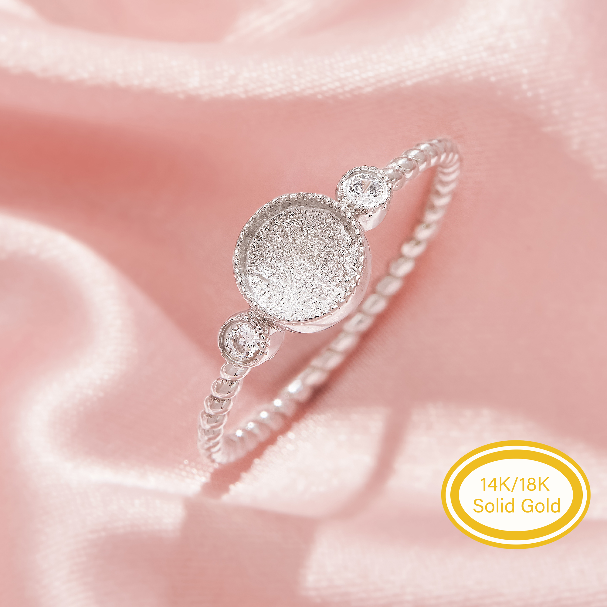 Keepsake Mother's Milk Resin Round Ring Bezel Settings,Solid 14K 18K Gold Ring With Two Side Moissanite Stones,Solid Back Ring,DIY Ring Supplies 1212129 Keepsake Mother's Milk Resin Round Ring Bezel Settings,Solid 14K 18K Gold Ring With Two Side Moissanite Stones,Solid Back Ring,DIY Ring Supplies 1212129