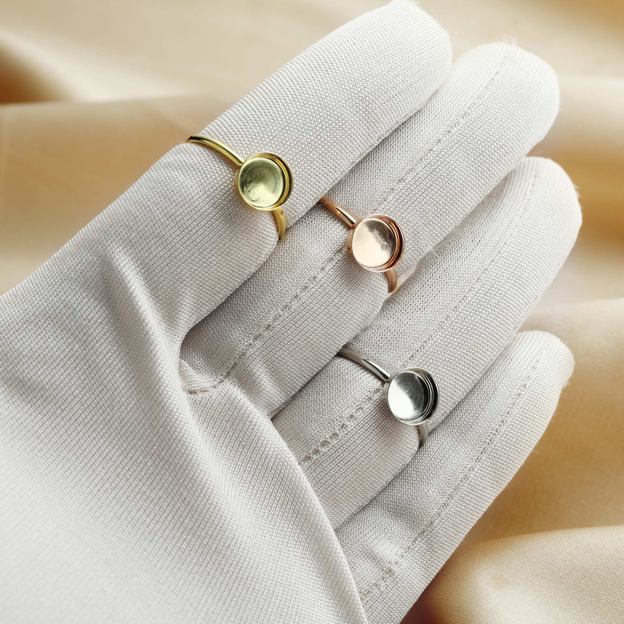 8MM Round Breast Milk Keepsake Resin Ring Settings,Solid Back Ring Bezel,DIY Rose Gold Plated Solid 925 Sterling Silver Ring Supplies 1215034 - Click Image to Close