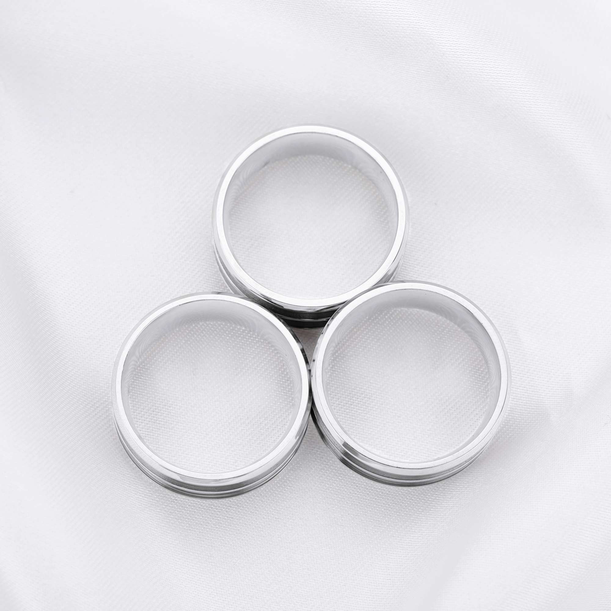 2.6+2.6MM Keepsake Mens' Resin Ashes Channel Ring Settings,Double Channel Bezel Stainless Steel Ring Settings,Cremation Ring,Memorial Ring 1294520 - Click Image to Close