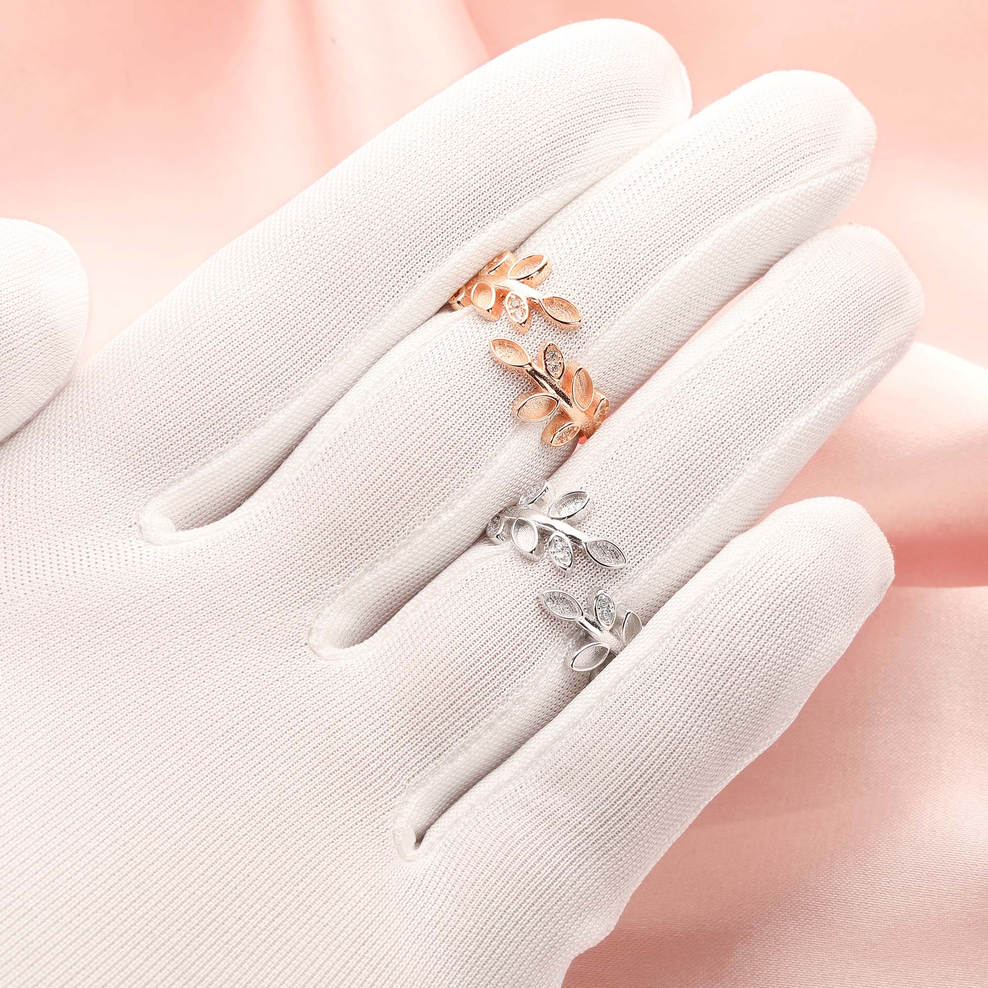 2x4MM Keepsake Breast Milk Resin Marquise Bezel Ring Settings,Bypass Tree Branch Leaf Ring,Solid 14K 18K Gold Ring,Adjustable Ring 1294643 - Click Image to Close