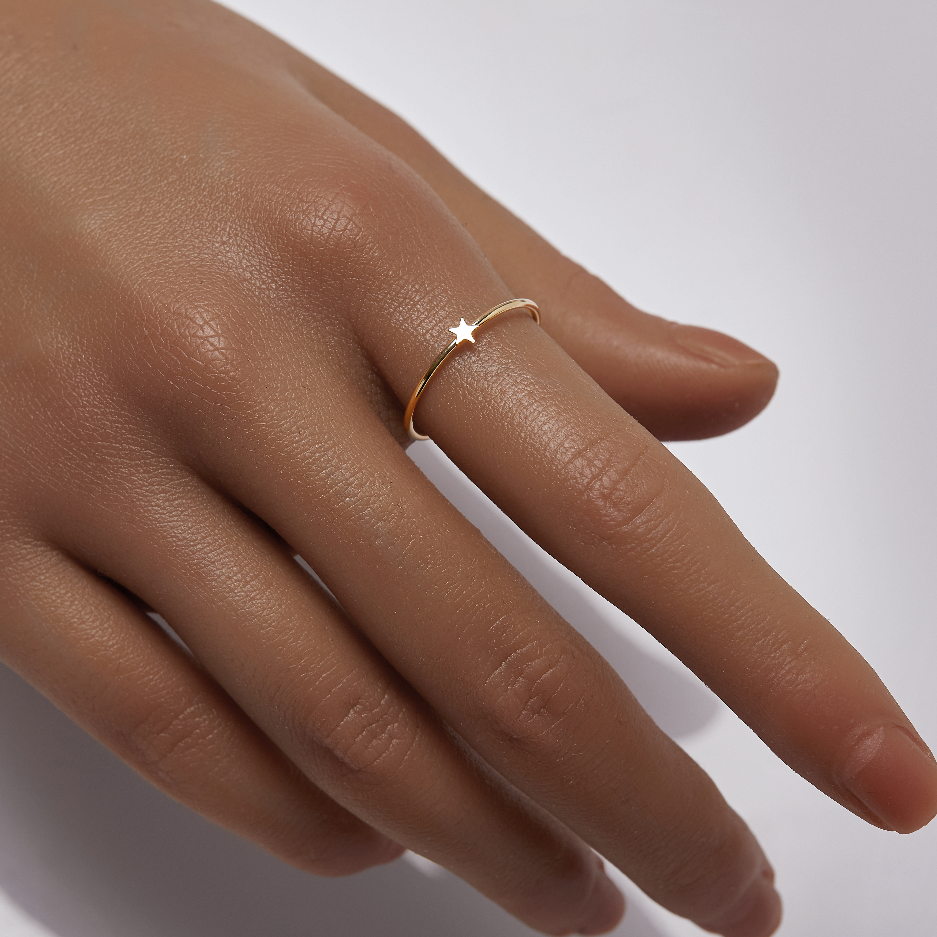 1PCS 3.5MM Tiny Star Flat Top 14K Gold Filled Ring,1MM Wire Initial Stamping Ring,Minimalist Ring,Gold Filled Slim Band Ring,Stackable Ring 1294743 - Click Image to Close