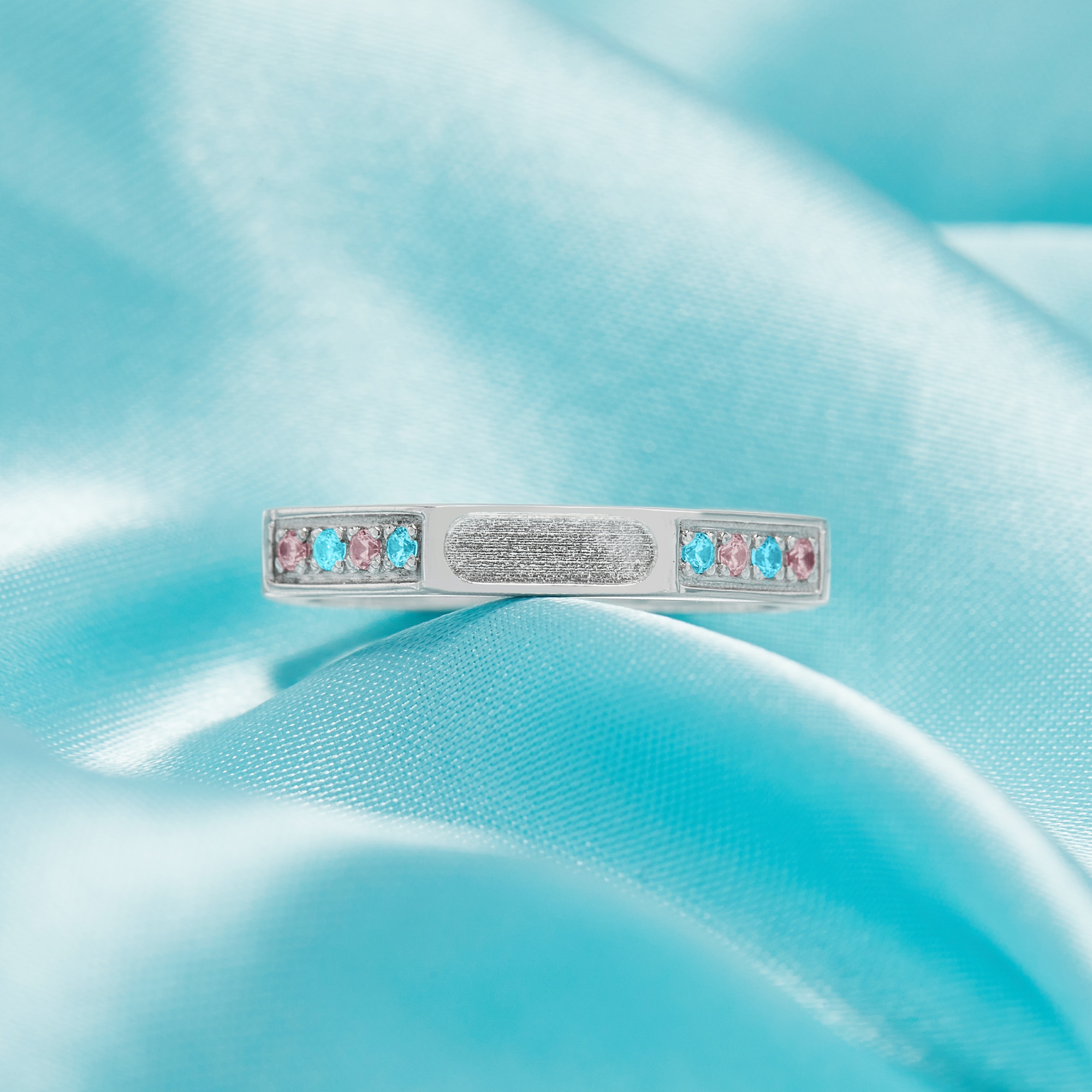 2.5x8MM Keepsake Breast Milk Resin Rectangle Bezel Ring Settings,Solid 925 Sterling Silver Color CZ Birthstone Ring Blank 1294761 - Click Image to Close