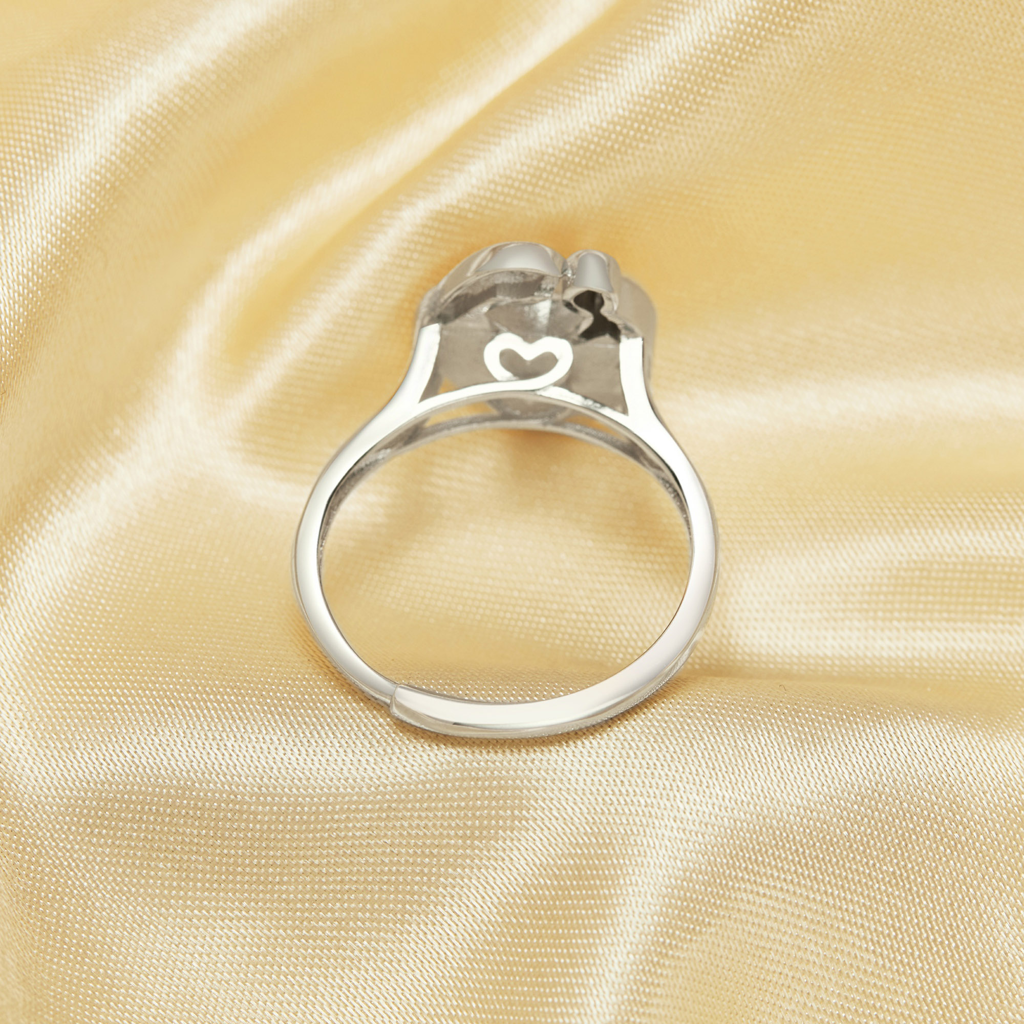 Keepsake Breast Milk Resin Heart Bezel Ring Settings,Mother Baby Love Split Shank Solid 925 Sterling Silver Rose Gold Plated Ring 1294777 - Click Image to Close