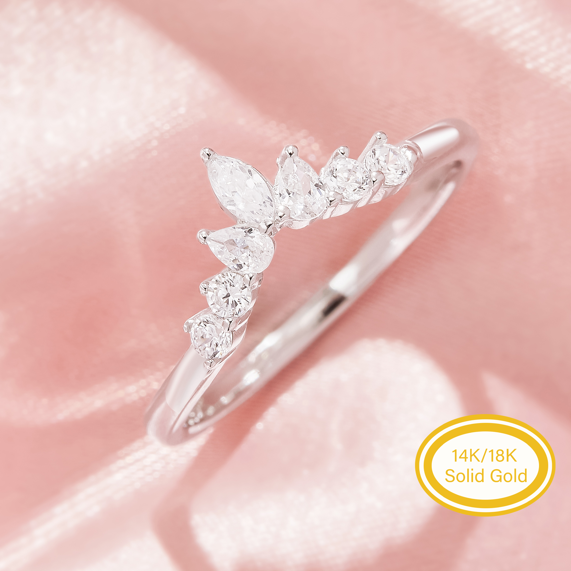 Curved Moissanite Stackable Ring,Solid 14K 18K Gold Ring,Elegant Stacker Ring,Stackable Ring,DIY Ring Supplies 1294998 Curved Moissanite Stackable Ring,Solid 14K 18K Gold Ring,Elegant Stacker Ring,Stackable Ring,DIY Ring Supplies 1294998