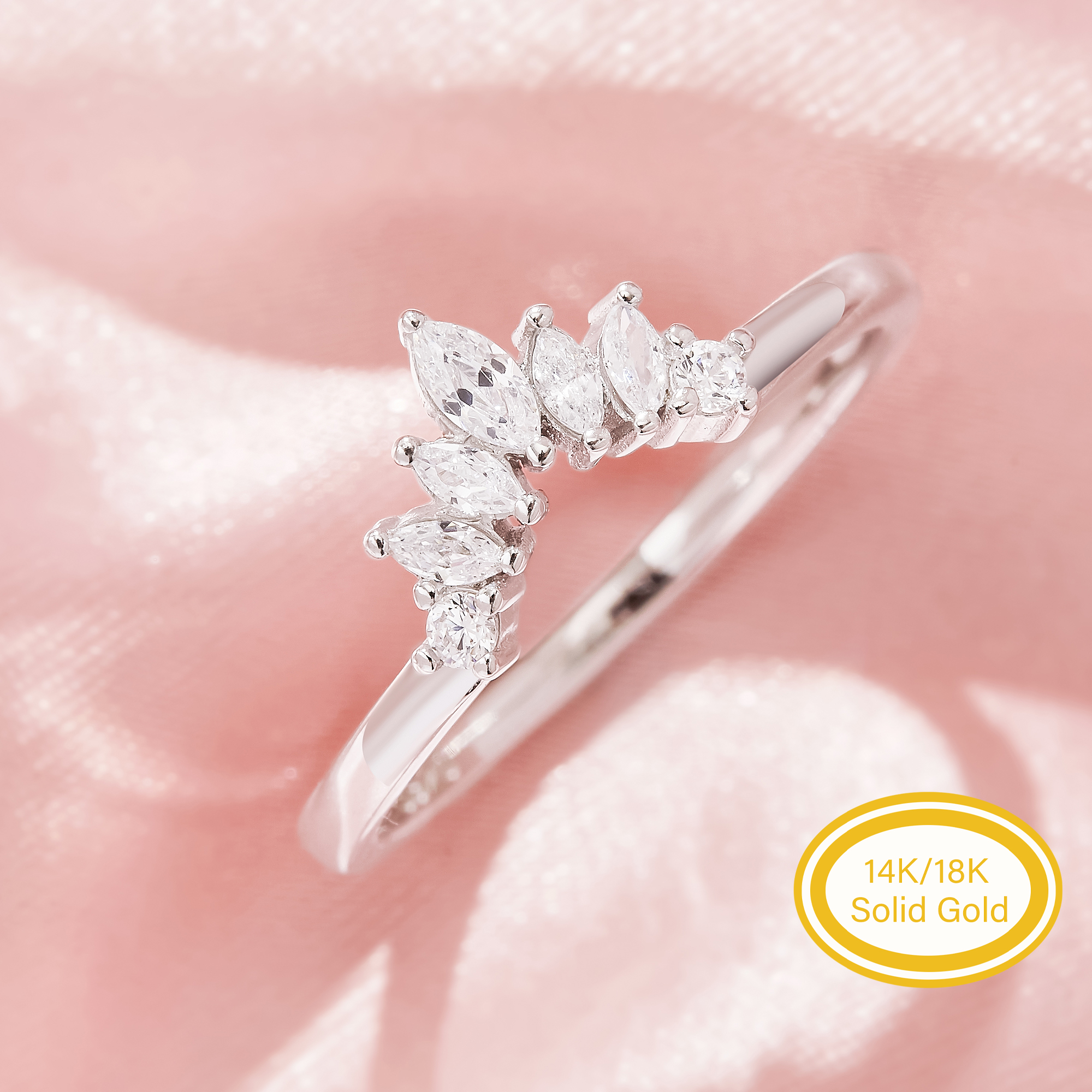 Curved Moissanite Stackable Ring,Solid 14K 18K Gold Ring,Dainty Stacker Ring,Stackable Ring,DIY Ring Supplies 1295000 Curved Moissanite Stackable Ring,Solid 14K 18K Gold Ring,Dainty Stacker Ring,Stackable Ring,DIY Ring Supplies 1295000