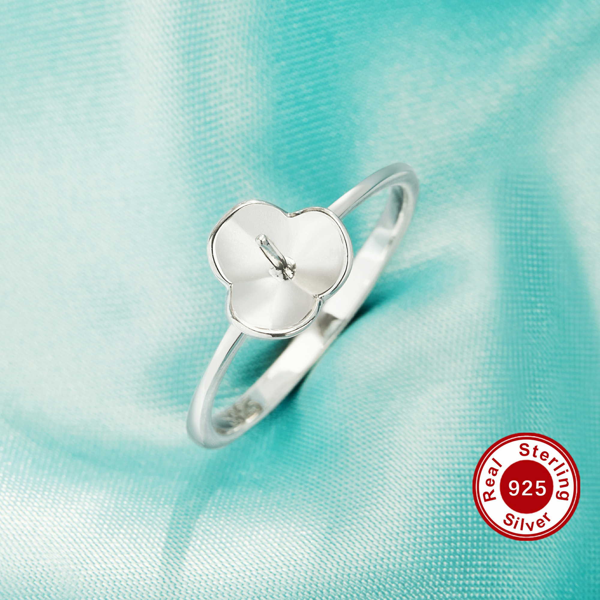 Flower Pin Ring Settings For Half Drilled Pearl Bead,Solid 925 Sterling Silver Ring For Half Drilled Beads,Minimalist Ring,DIY Ring Supplies 1295070 Flower Pin Ring Settings For Half Drilled Pearl Bead,Solid 925 Sterling Silver Ring For Half Drilled Beads,Minimalist Ring,DIY Ring Supplies 1295070