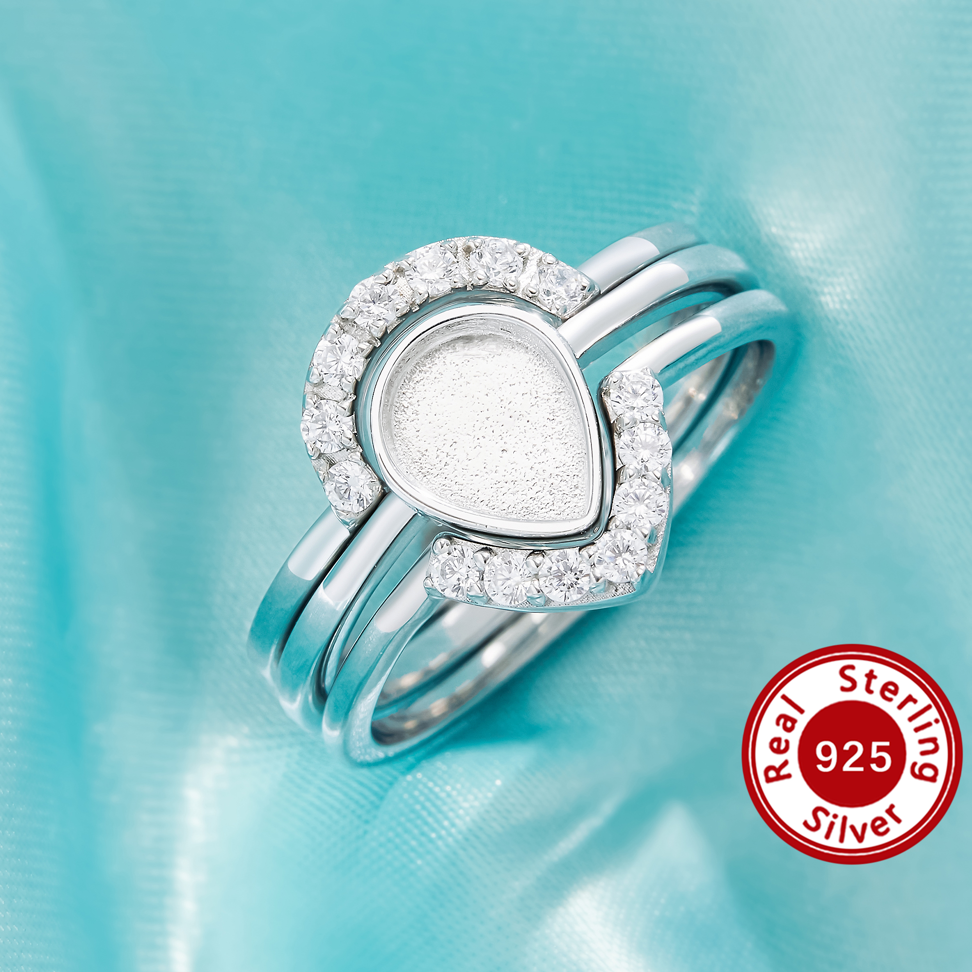 6x8MM Keepsake Mother's Milk Resin Pear Bezel Ring Settings,Birthstone Solid 925 Sterling Silver Rose Gold Plated Ring,Curve Stackable Ring,DIY Ring Supplies 1295122-1 6x8MM Keepsake Mother's Milk Resin Pear Bezel Ring Settings,Birthstone Solid 925 Sterling Silver Rose Gold Plated Ring,Curve Stackable Ring,DIY Ring Supplies 1295122-1