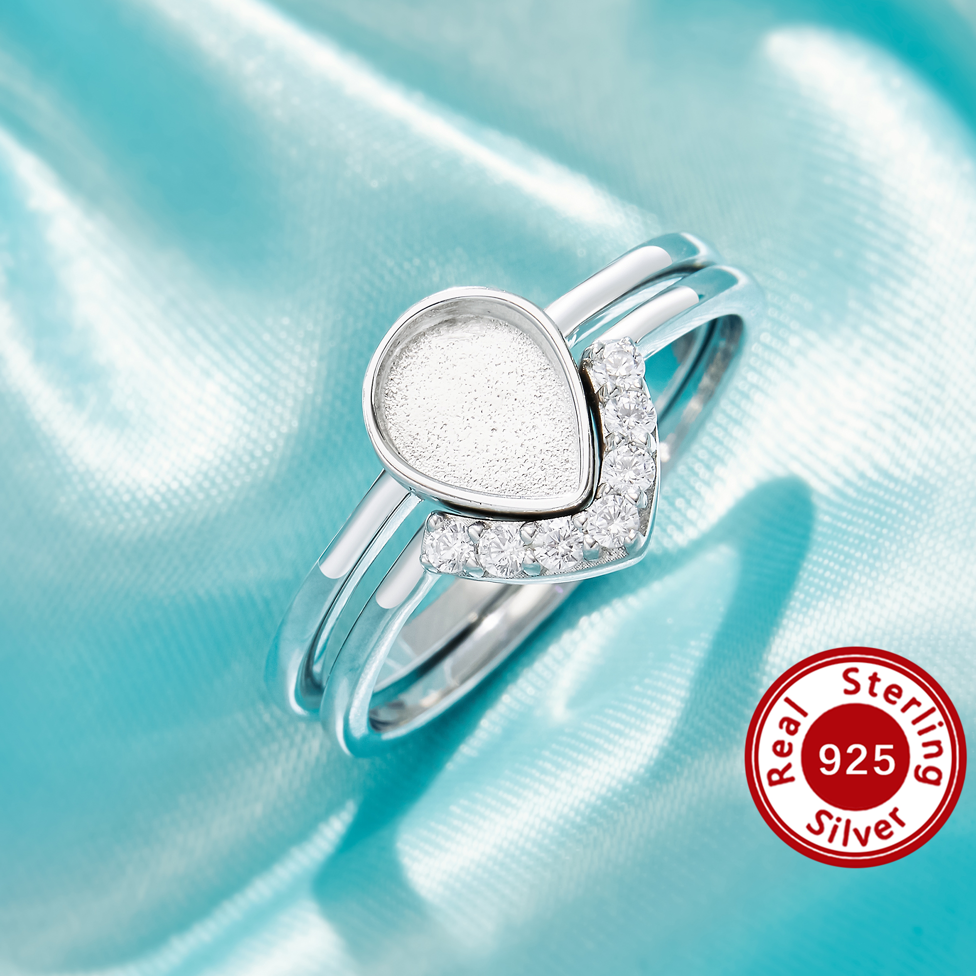 6x8MM Keepsake Mother's Milk Resin Pear Bezel Ring Settings,Birthstone Solid 925 Sterling Silver Rose Gold Plated Ring,Curve CZ Stone Art Deco Ring,DIY Ring Supplies 1295125-1 6x8MM Keepsake Mother's Milk Resin Pear Bezel Ring Settings,Birthstone Solid 925 Sterling Silver Rose Gold Plated Ring,Curve CZ Stone Art Deco Ring,DIY Ring Supplies 1295125-1