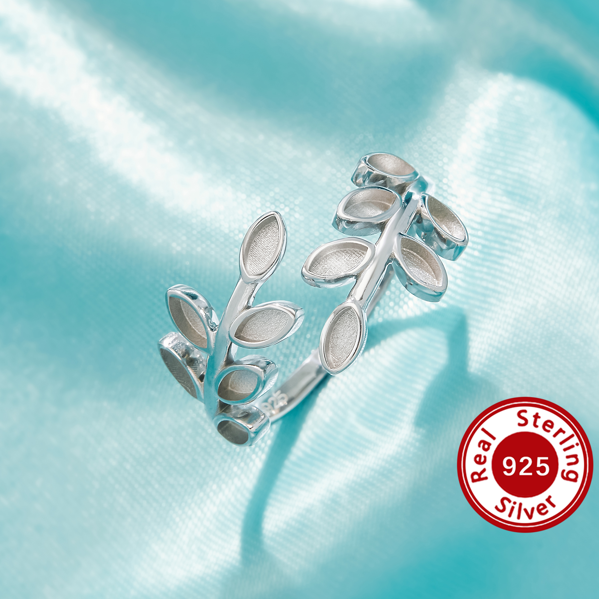 2x4MM Keepsake Mother's Milk Marquise Ring Settings,Solid 925 Sterling Silver Bypass Tree Branch Leaf DIY Ring 1295147-1 2x4MM Keepsake Mother's Milk Marquise Ring Settings,Solid 925 Sterling Silver Bypass Tree Branch Leaf DIY Ring 1295147-1