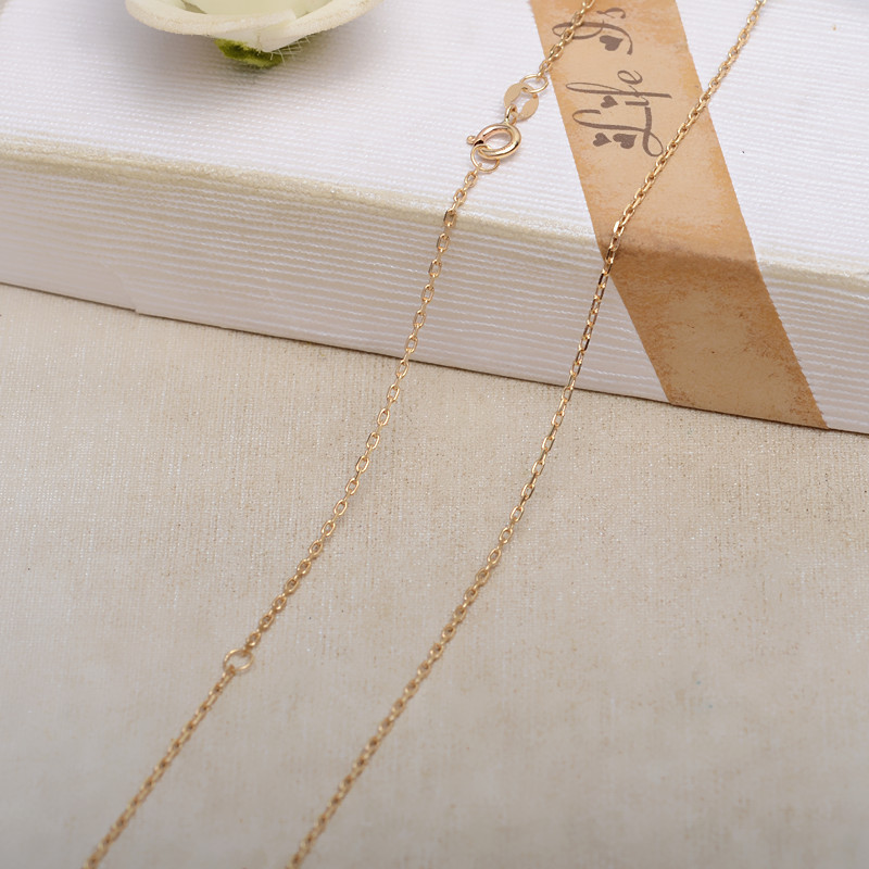 0.9MM Solid 18K Yellow Gold Necklace,Au750 Necklace,18K Gold Cable Necklace,DIY Necklace Chain Supplies 16''+2'' 1315028 - Click Image to Close