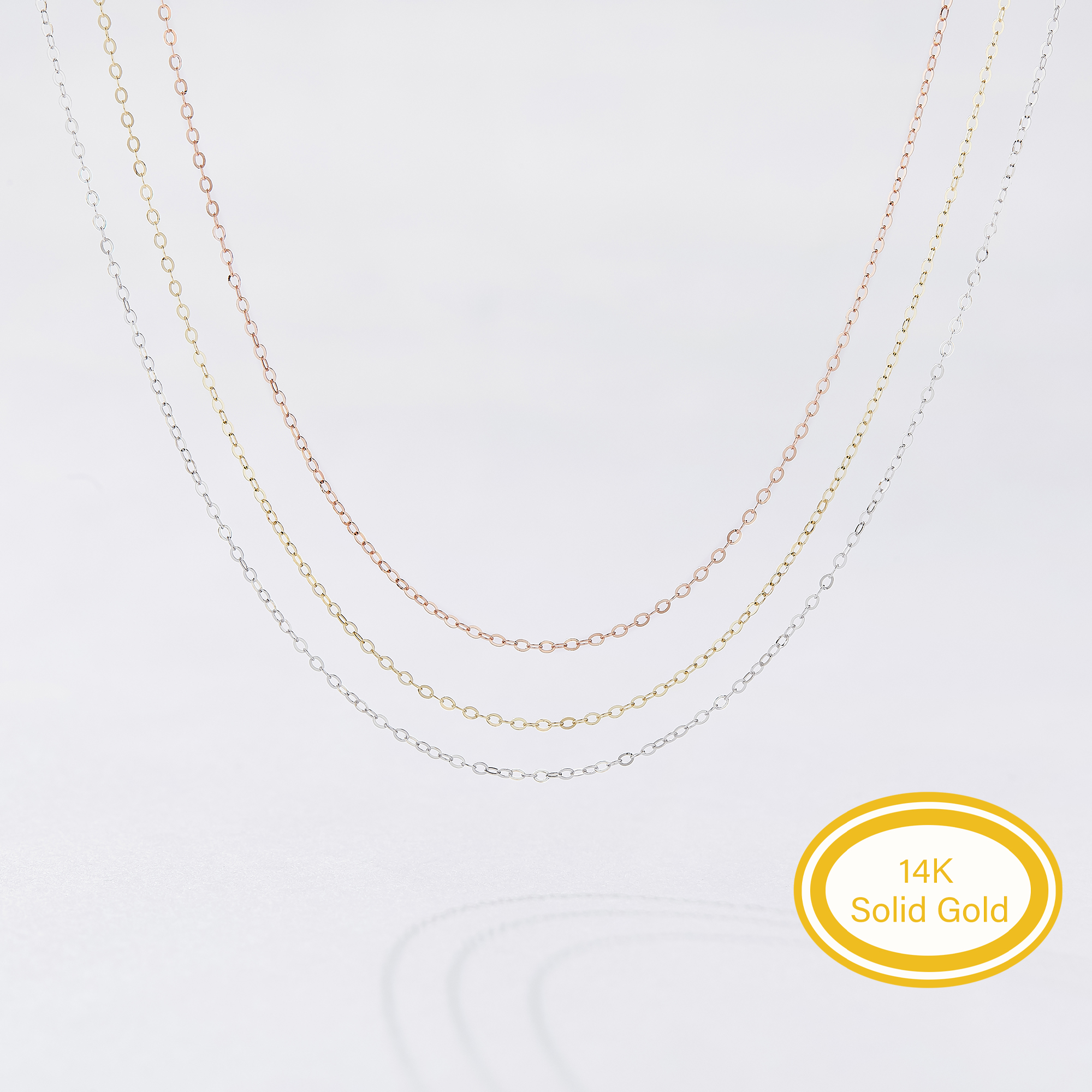0.8MM Solid 14K Whit Gold Yellow Gold Rose Gold Cable Chain Necklace,Simple O Chain Necklace,DIY Necklace Supplies 16''+2'' 1315037 0.8MM Solid 14K Whit Gold Yellow Gold Rose Gold Cable Chain Necklace,Simple O Chain Necklace,DIY Necklace Supplies 16''+2'' 1315037