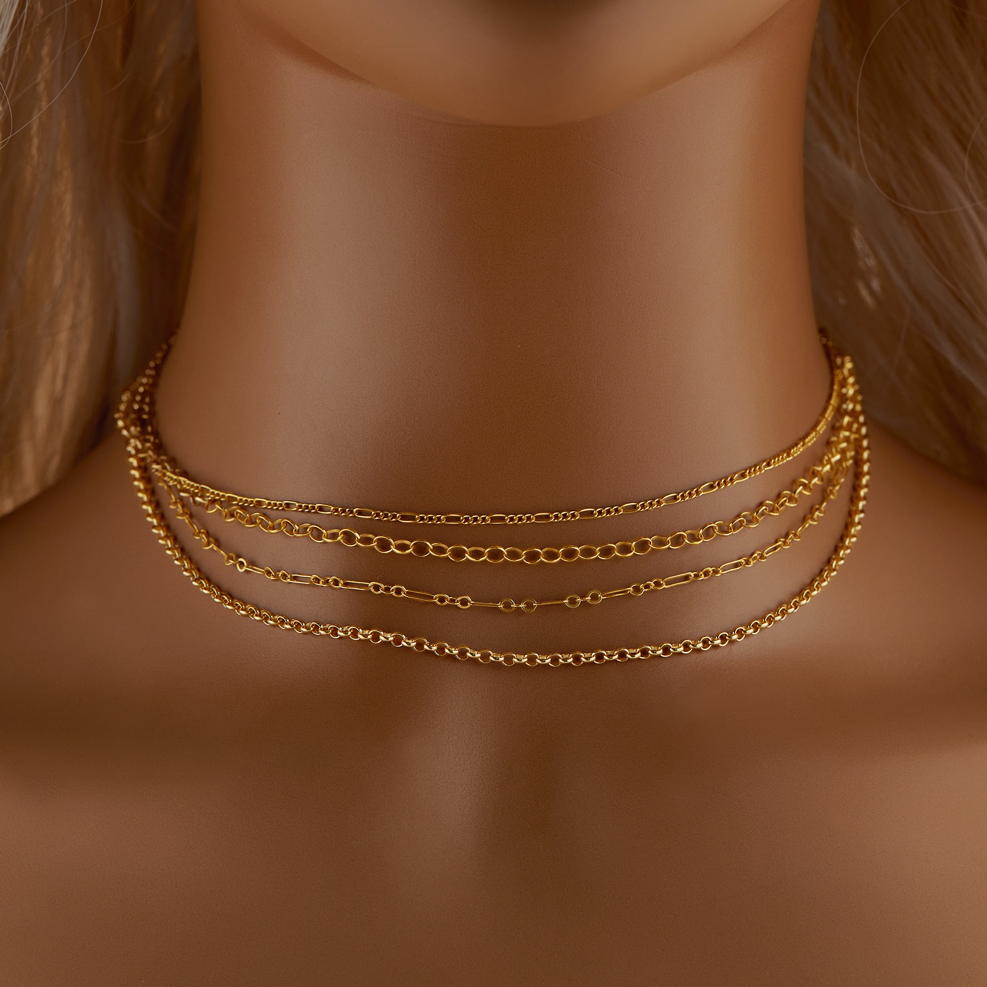 1PCS 14K Gold Filled Necklace Chain,Cable Round Chain,Figaro Chain,Link Paperclip Chain,Simple Necklace Chain,DIY Necklace Supplies 1320040 - Click Image to Close