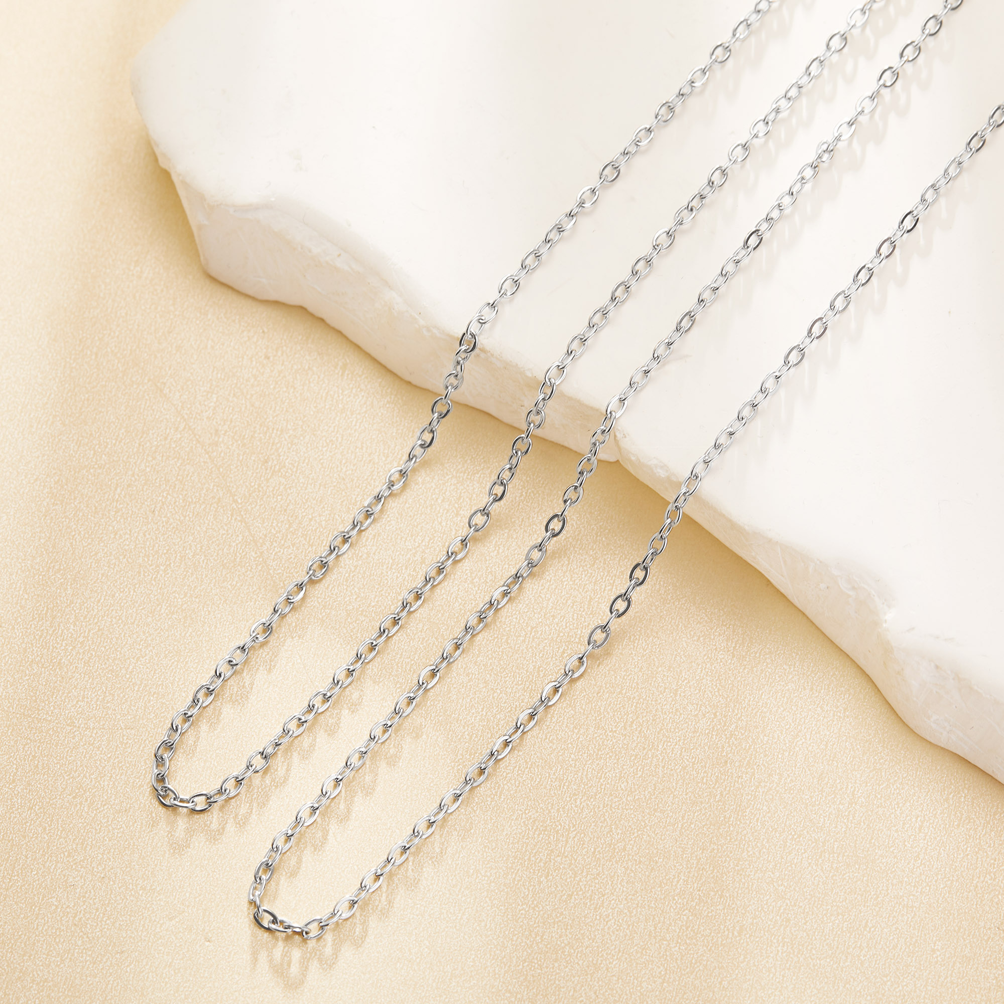 2MM Thick Simple Cable Chain Necklace,Stainless Steel Chain Necklace,Minimalist Choker Necklace,DIY Necklace Supplies 1320055 2MM Thick Simple Cable Chain Necklace,Stainless Steel Chain Necklace,Minimalist Choker Necklace,DIY Necklace Supplies 1320055