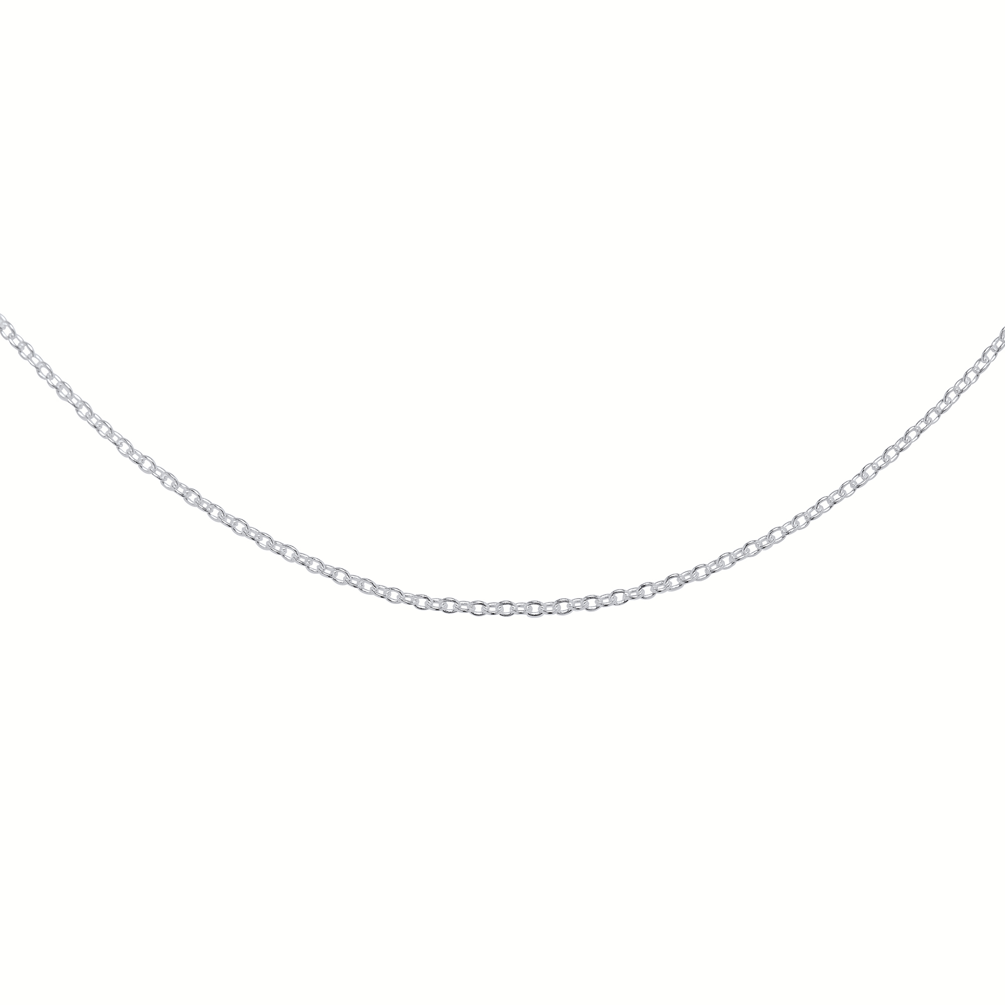 1Pcs No plated Original Silver Color Simple Cable Oval Chain Necklace with Extension Chain,Solid 925 Sterling Solid Silver DIY Necklace Chain Supplies 18''+2'' 1322064 - Click Image to Close