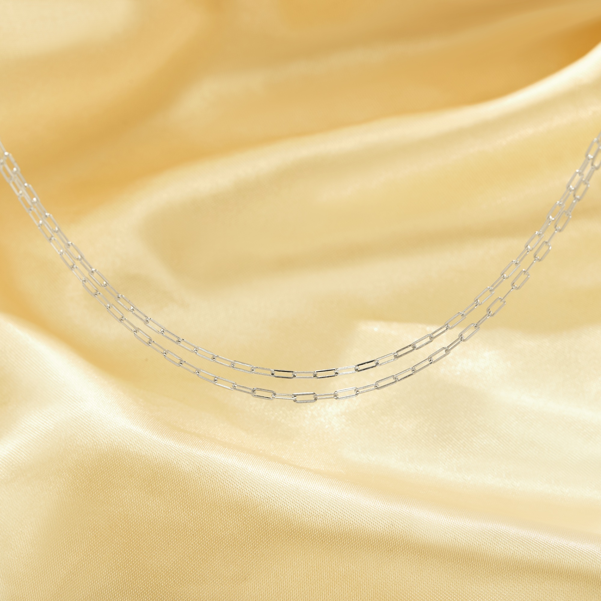 1.8x4.5MM Minimalist PaperClip Chain Necklace,Solid 925 Sterling Silver Necklace,Simple Paper Chain Necklace 1322066 - Click Image to Close