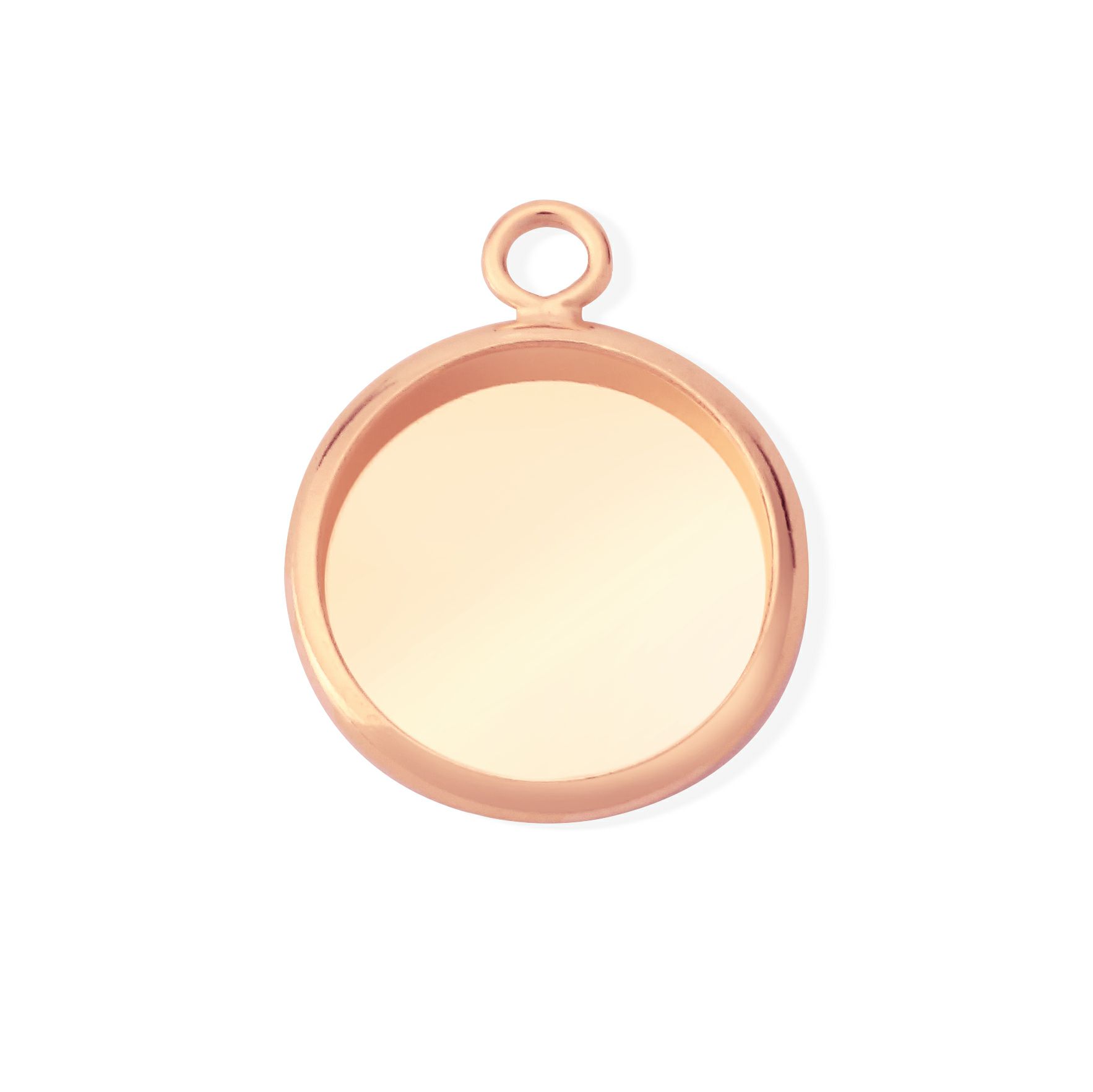 12MM Round Bezel Settings for Breast Milk Resin Solid Back Rose Gold Plated Solid 925 Sterling Silver DIY Pendant Bezel Supplies 1411287 - Click Image to Close